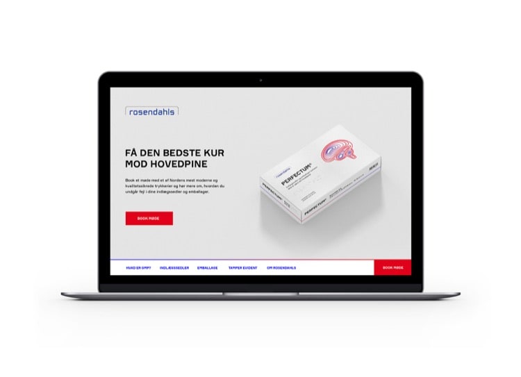 Med til kampagnen hører også en landingpage, hvor modtagerne kan læse mere om Rosendahls. 